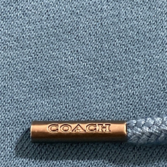 New COACH Gradient Men's Signature Hoodie Blue Sapphire Teal CE334 Sz XL - Picture 4 of 7